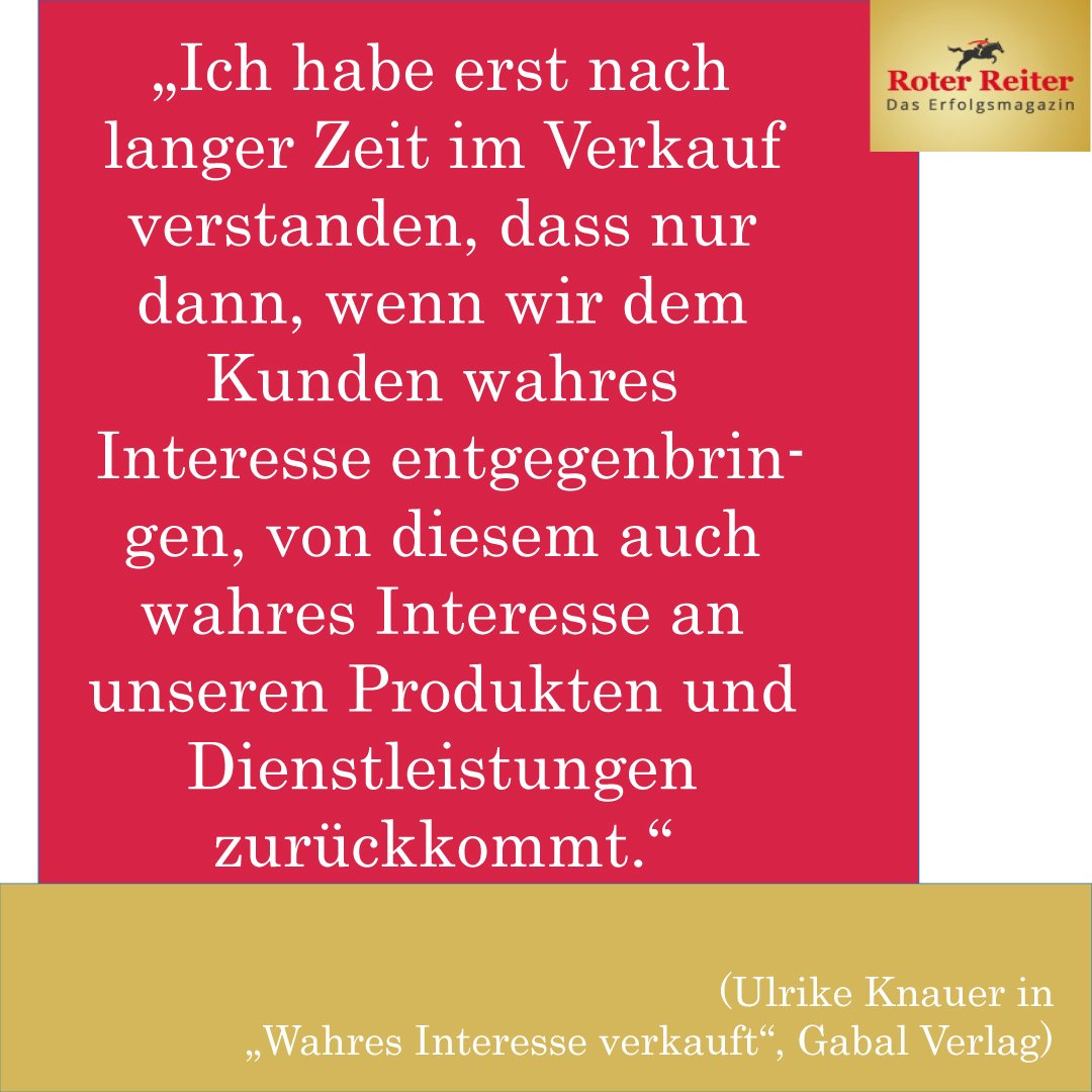 Ulrike Knauer zeigt in ihrem Ratgeber „Wahres Interesse verkauft“ von <a href="/gabalbuecher/">GABAL Verlag</a>, wie Abschlussquoten von 90 Prozent Wahrheit werden können.

#vertrieb #verkaufen #salestipss