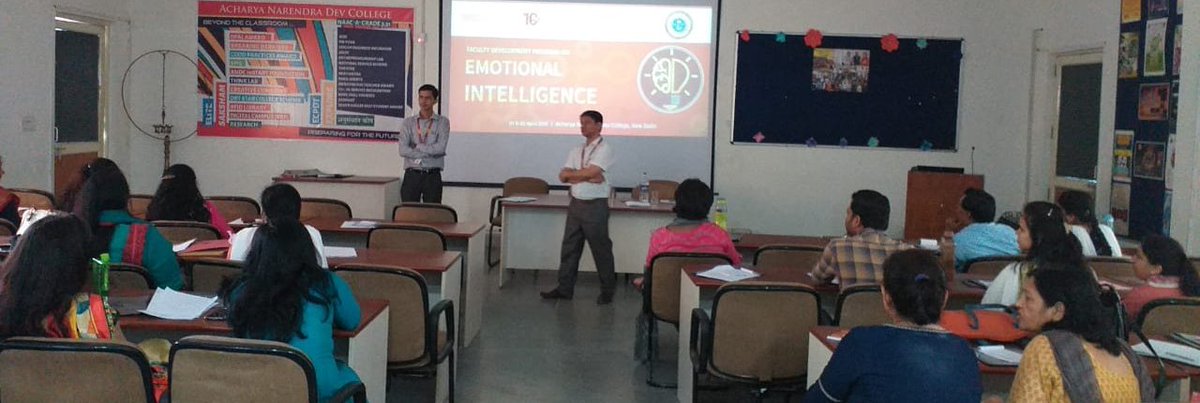 ictacademyindia's tweet image. ICT Academy conducted #FacultyDevelopmentProgramme on #EmotionalIntelligence at #AcharyaNarendraDev College, New Delhi from 1st April 2019 to 2nd April 2019.
#ICTAcademyIndia