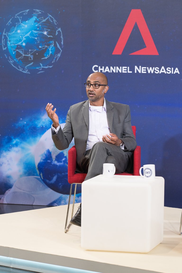 “There’s going to be a whole genre of jobs around how do you teach machine learning systems" Christopher Chelliah <a href="/oracleasean/">Oracle ASEAN</a> Watch: bit.ly/2KMM5OG #CNAPerspectives Responsible #ArtificialIntelligence: How to save #humanity from the dark side of #AI? Photo credit:<a href="/sgSMU/">Singapore Management University</a>