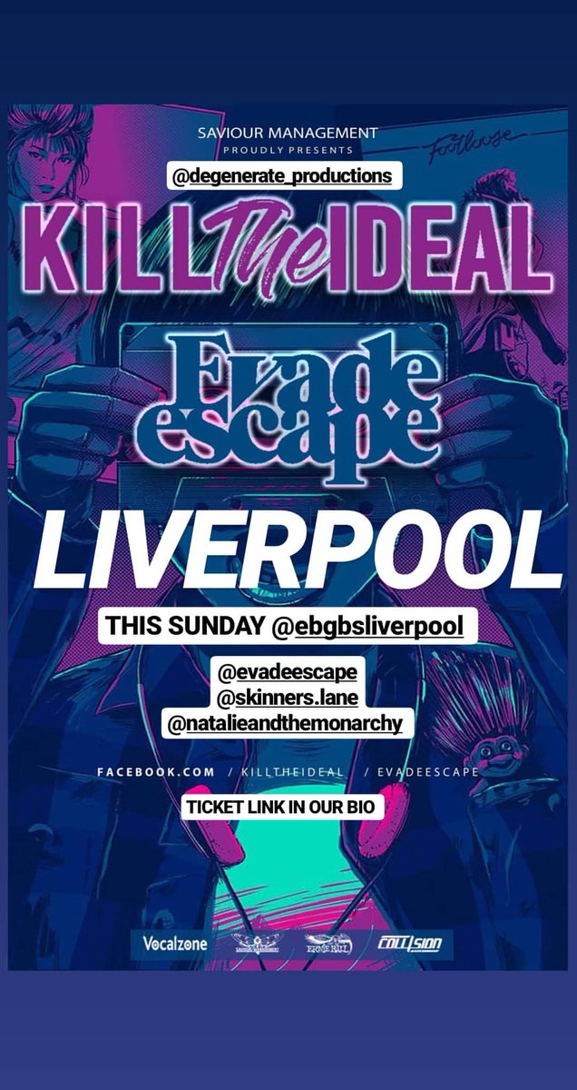 THIS SUNDAY!
WE PLAY <a href="/ebgbsliverpool/">E.B.G.B.S</a> 
w/ <a href="/EvadeEscape/">Evade Escape</a> <a href="/skinnerslane/">Skinner's Lane</a> &amp; Natalie and the Monachy 👍
GRAB TICKETS NOW: bit.ly/2DvcHxm