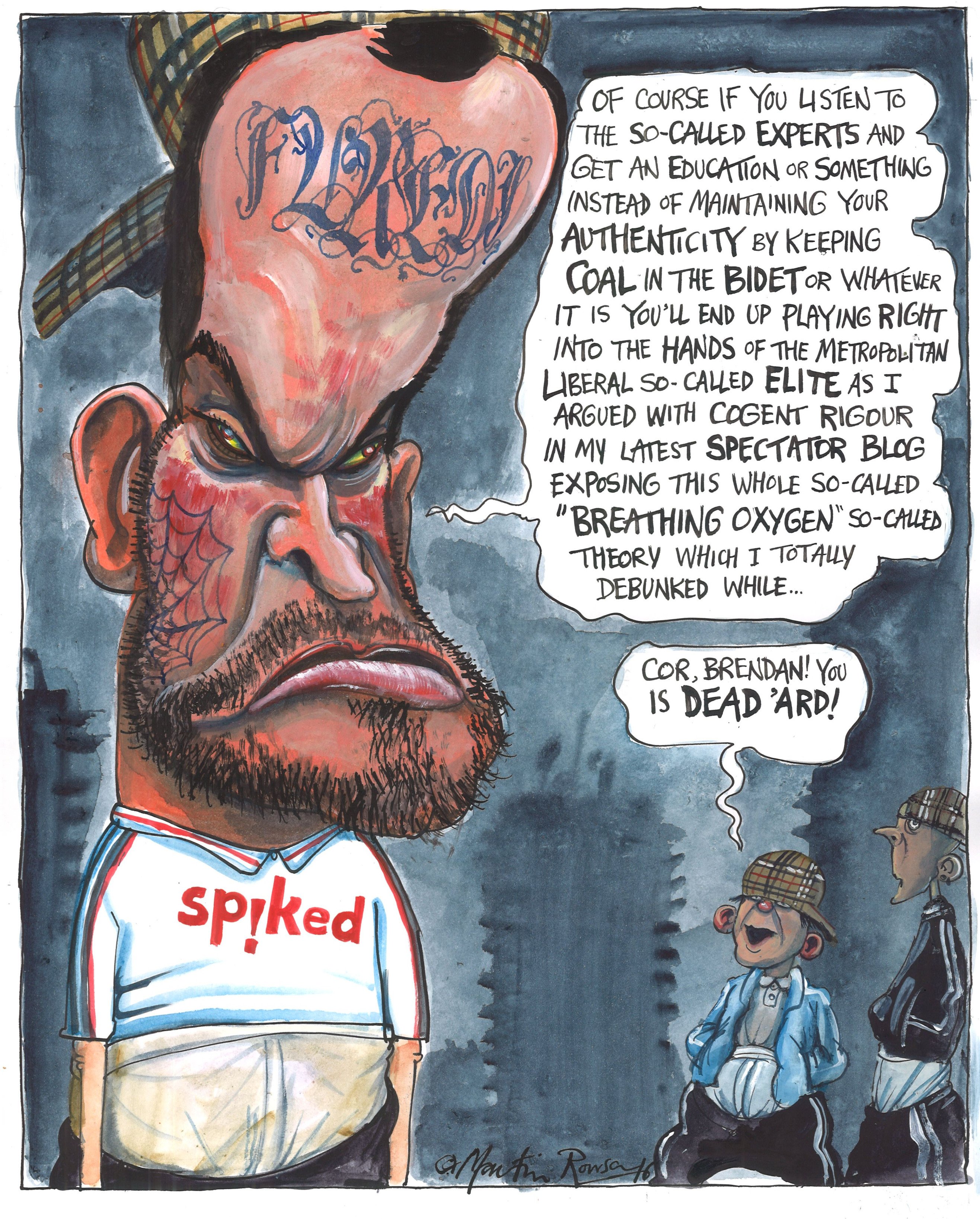 Martin Rowson on Twitter: "...I posted a tweet about Brendan O'Neill  WITHOUT including this cartoon from @littleatoms. My only excuse is that I  included comments about Toby Young in the same tweet