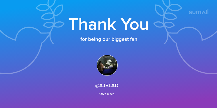 SlimJimmerH's tweet photo. Our biggest fans this week: @AJBLAD. Thank you! via https://t.co/9UJhJwweZQ https://t.co/HKMg3BXqt2