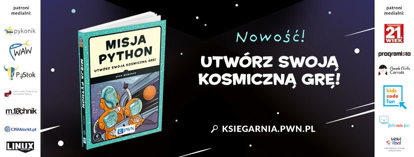 Kolejnym sponsorem nadchodzącego spotkania z serii Tech Talks jest IT PWN, dzięki któremu podczas spotkania rozlosujemy egzemplarze książki "Misja Python"!

Spotkanie odbędzie się 09.05 (czwartek), a zapisy oraz więcej szczegółów na meetupie: meetup.com/Pykonik/events…