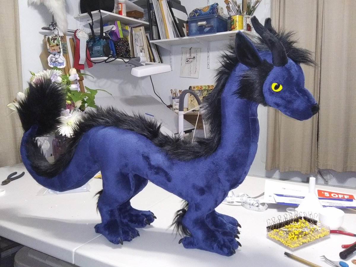merihsaan's tweet image. Blue noodle derg is armatured, stitched up and ready for airbrushing and final finishing work.