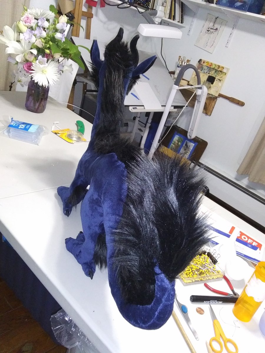 merihsaan's tweet image. Blue noodle derg is armatured, stitched up and ready for airbrushing and final finishing work.