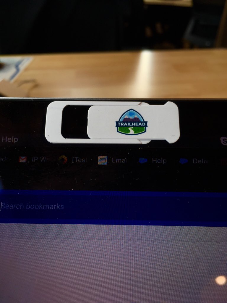 sfdcFanBoy's tweet image. Coolest swag I received so far @trailhead #WebcamCover for my mac 😊 @salesforce @salesforceapac