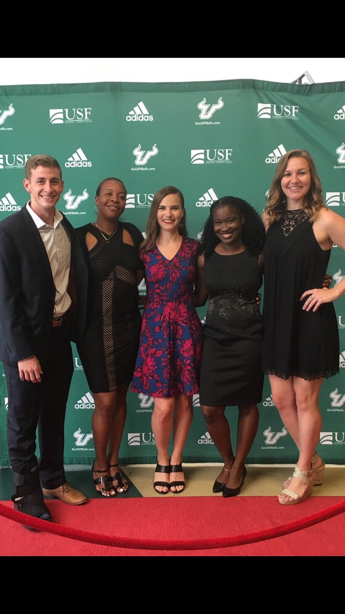 Feeling thankful for this Dream Team after completing the 7th annual Stampede of Champions tonight. They are so good, that I got to sit back & enjoy this year. Congratulations to all our student-athletes for a job well-done, too! @tayonion @hayden_dup2015 @AntonishiaM @SAAC_USF
