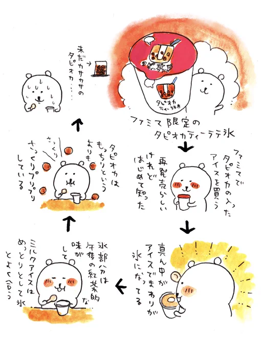 ファミマ タピオカティーラテ氷 