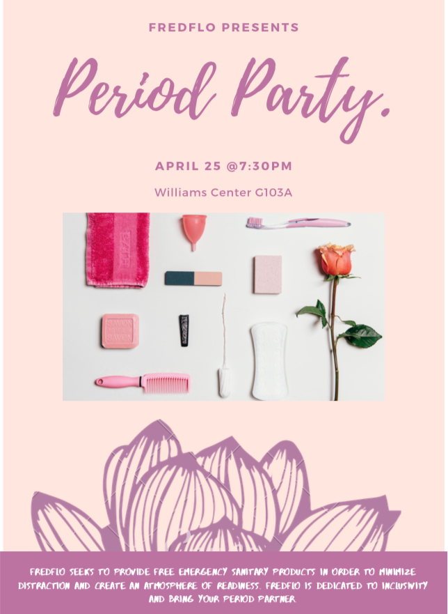 FREDONIAFlo's tweet photo. PERIOD PARTY with @FREDONIAFlo tonight in Willies G103A @7:30pm. We will have fun DIY period product hacks, Kahoot, snacks &amp; so much more for your period needs! https://t.co/i5KFeMoaFM