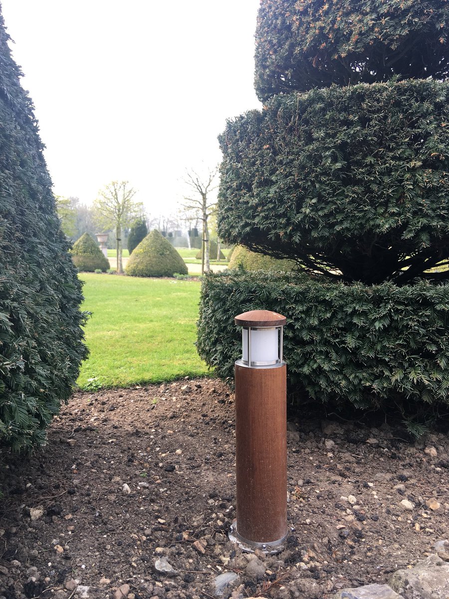 Great to see our new tree spots and ethically sourced teak bollards  installed at Hales Hall #gardenlighting,#sustainablelighting, #Architecturallighting, #classicgardens #bollardlights #ledlights #discreetlighting