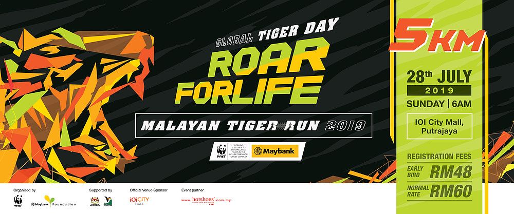 jomdooit's tweet photo. Come learn more about the majestic tigers at the Malayan Tiger Run 2019, held in conjunction with Global Tiger Day this year. Join the inaugural Malayan Tiger Run!ππ
Register at https://t.co/OrGqYq90YW @WWFMy
#WWFmy #MalayanTigerProject #jomdooit #EarthDayErrDay https://t.co/BrAW5QAEWU