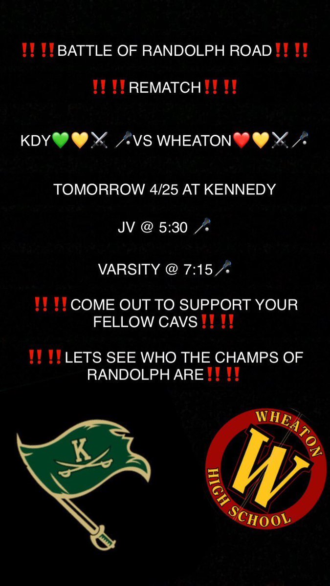 🗣📢: COME OUT AND SUPPORT YOUR CAVS AS THEY FACE OFF WHEATON ONE MORE TIME!!! #CavsWay🔰🔰