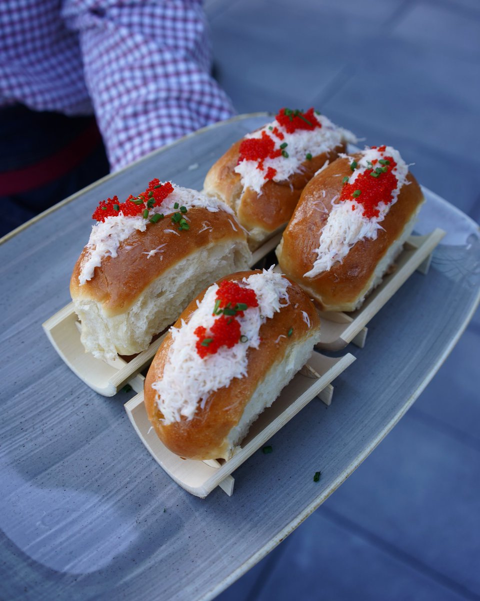 Dungeness Crab Rolls at today's Grand Opening Party! 🦀🦀🦀