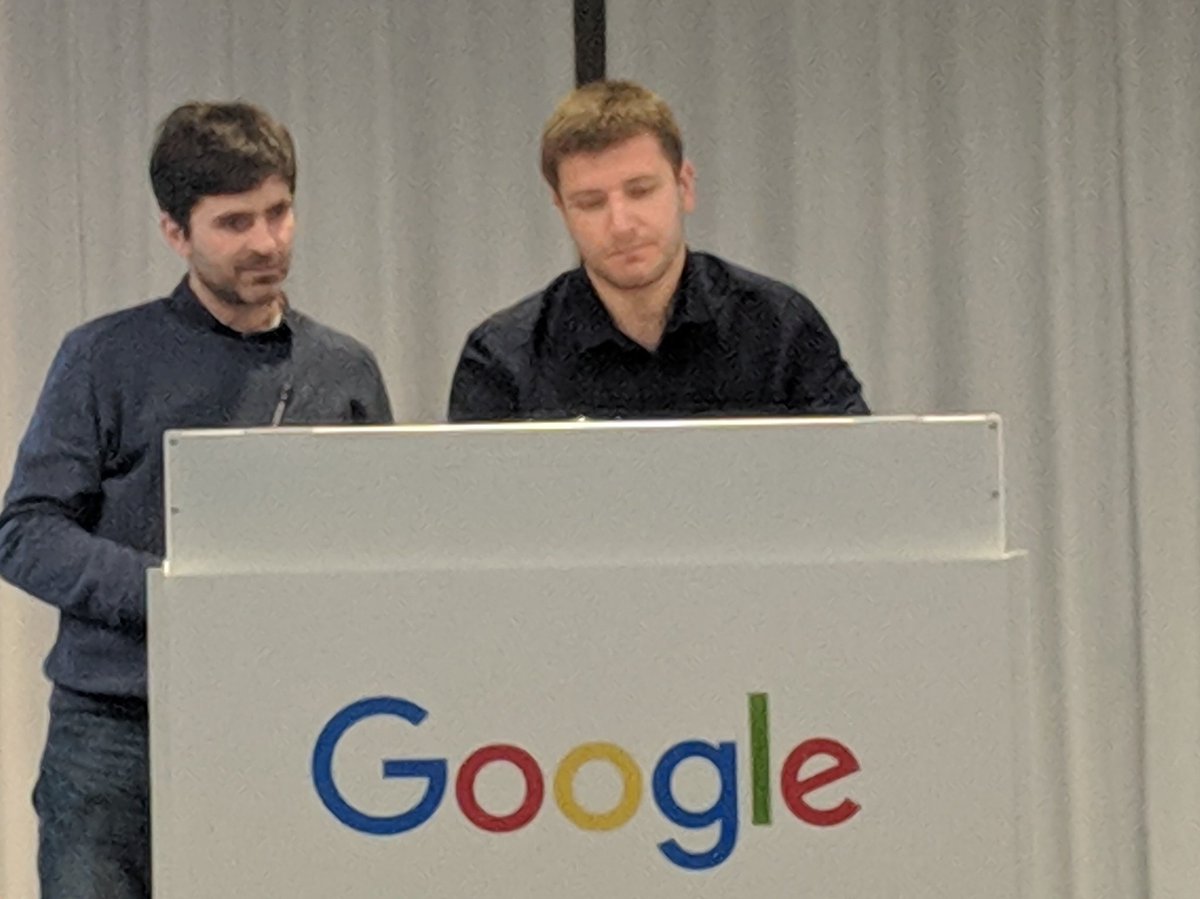 margaretmz's tweet photo. Great talk "Fast and Lean Data Science with #TPUs" by @martin_gorner and @spirinus" at #GoogleAIHuddle meetup tonight. Thanks Andrew and Jana for hosting. #TensorFlow @googlecloud https://t.co/xrJ7dTB4TX
