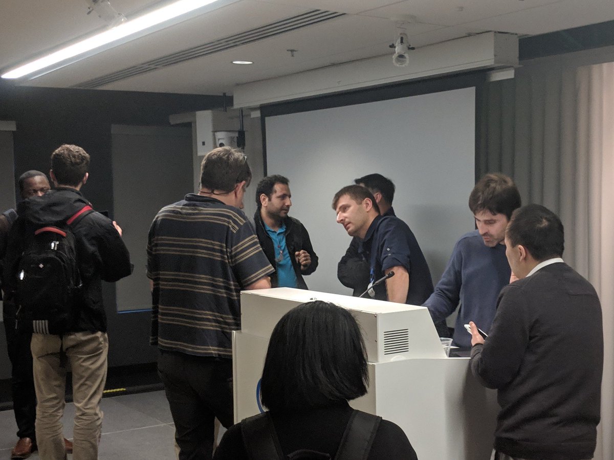 margaretmz's tweet photo. Great talk "Fast and Lean Data Science with #TPUs" by @martin_gorner and @spirinus" at #GoogleAIHuddle meetup tonight. Thanks Andrew and Jana for hosting. #TensorFlow @googlecloud https://t.co/xrJ7dTB4TX