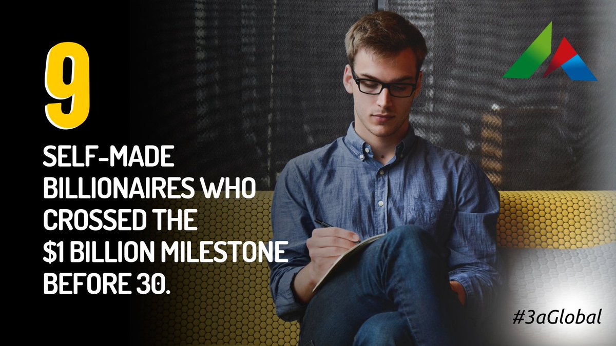 3aGlobal's tweet photo. Here are 9 other self-made billionaires who crossed the $1 billion milestone before they hit 30. 

Read: https://t.co/WYbNAyzluJ

#3aGlobal #StartUpSpecialists #Cyprus #CzechRepublic #Gibraltar #London #Malta https://t.co/ww72fpOn4r