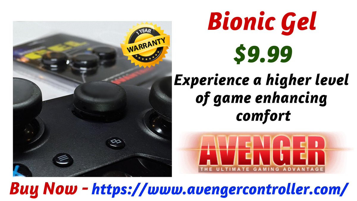DavidKotkin1's tweet photo. Experience a higher level of game-enhancing comfort with #Avengercontroller Bionic Gel ๐ https://t.co/plhbcoxjGx
#BionicGel #PS3 #playstation #controller #avengerreflex #reflex #XboxOneX #avenger #XboxOne #bionic #gaming #ThursdayThoughts #AvengersEngame #ThursdayMotivation https://t.co/JTCmuHU61e