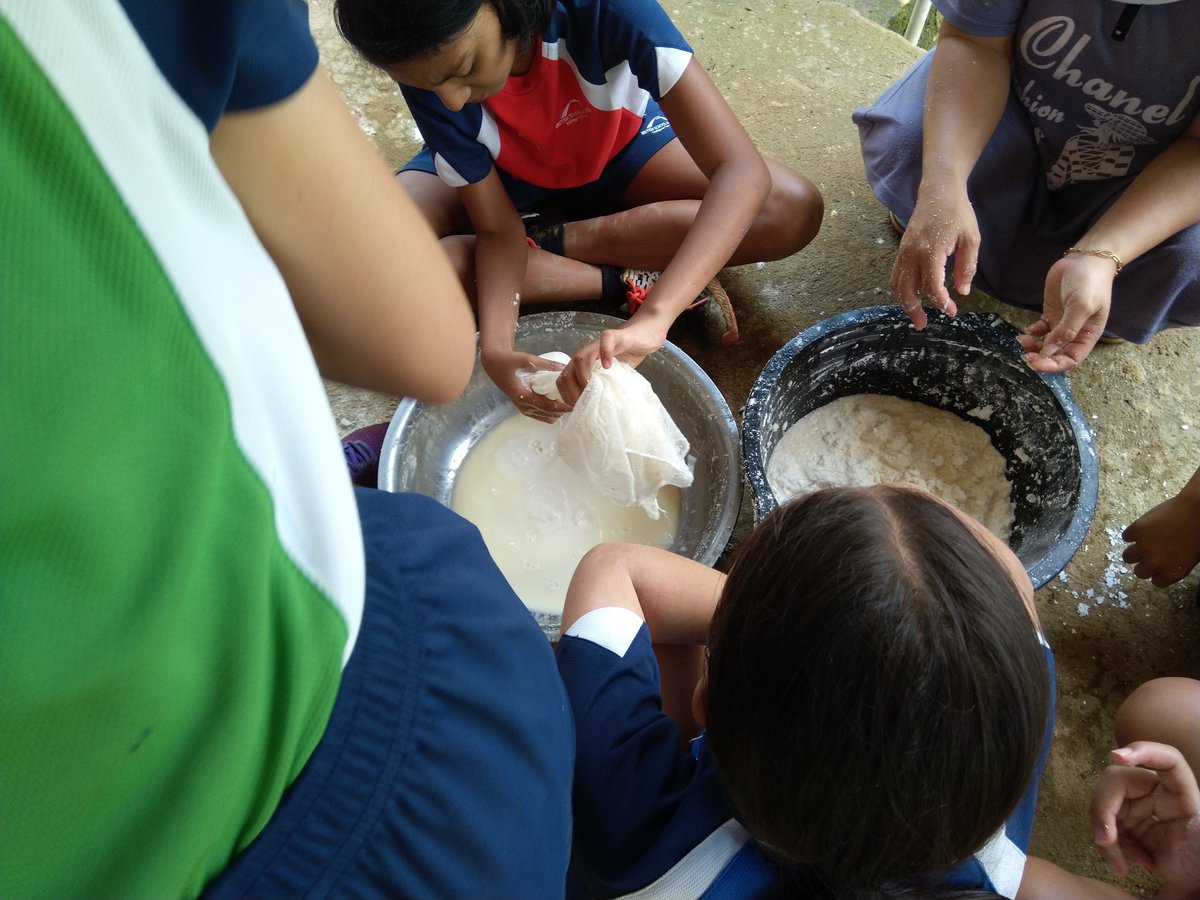 ict4school's tweet photo. On residential making tapioca in the hills of Indonesia #bsjinspires #morethanaschool #bsjbytes https://t.co/HN2kn7zZst