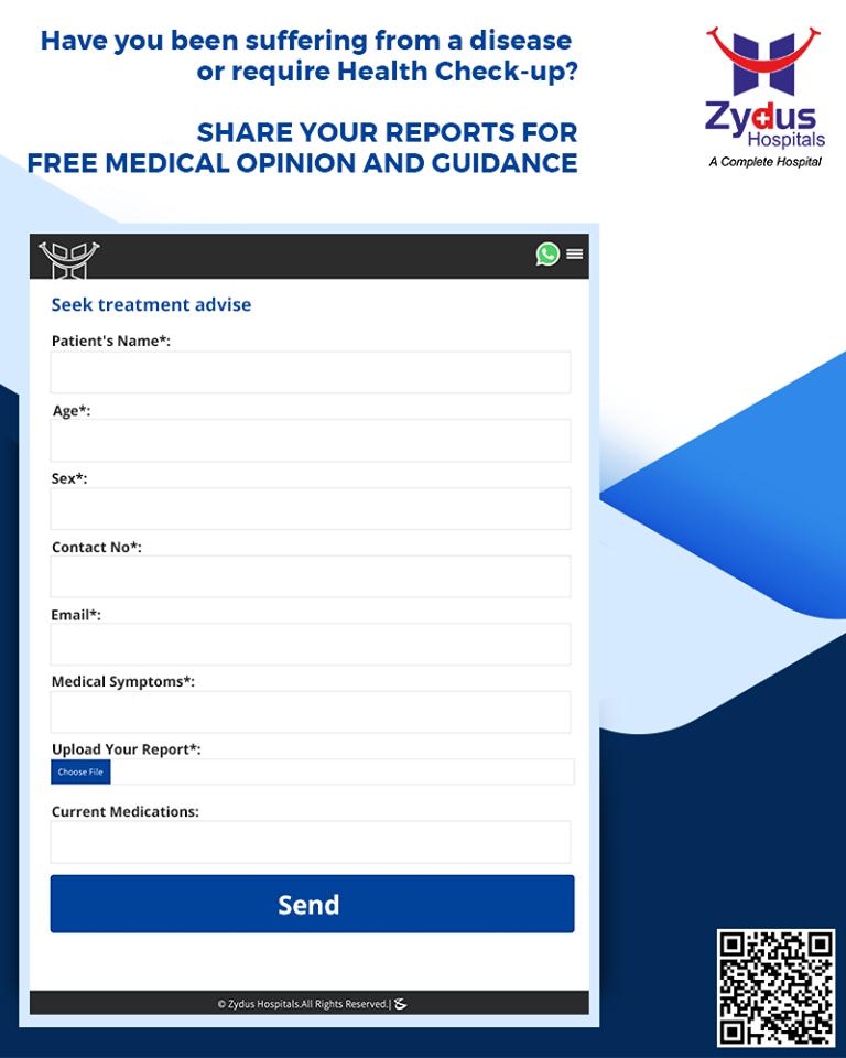 Share your reports for a free medical opinion & guidance!
m.zydushospitals.com/#!/internation…

#ZydusHospitals #BestHospital #MedicalTourism #HealthTravel #FreeOpinion #MedicalOpinion #MedicalAdvise #MedicalForm #MedicalGuide