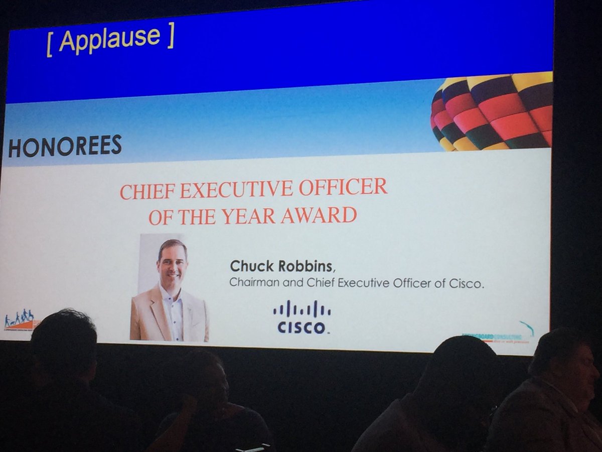 s_slate90's tweet photo. Congratulations @Cisco CEO @ChuckRobbins for being honored as the Inaugural CEO of the Year by Disability Matters North America! #OurCEOBelieves in creating a culture that welcomes all people into life and work. #WeAreCisco #InclusiveTech #InclusionIsHappening https://t.co/0PZT7KZh22