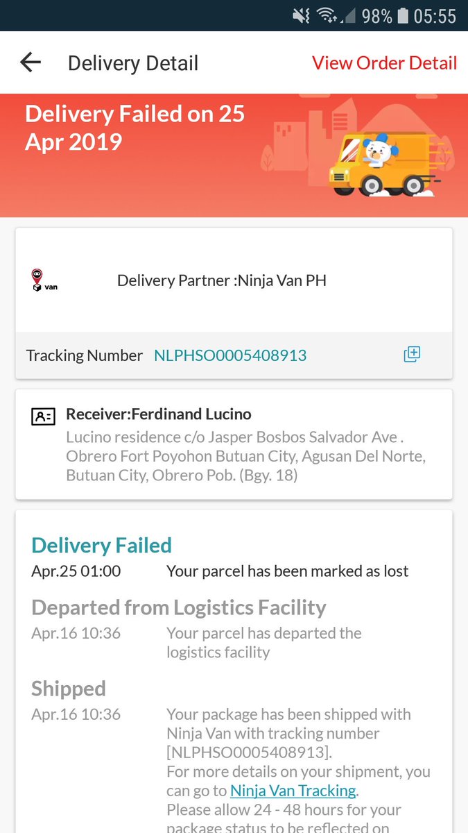 lazada ninja van delivery