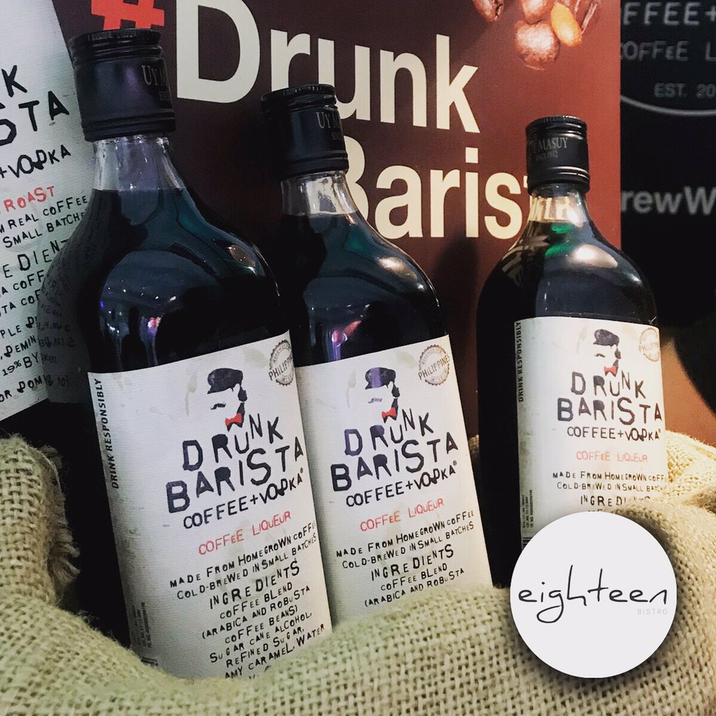 drunkbaristaPH's tweet photo. HAPPENING NOW!!!
FREE TASTING Eighteen Bistro
51N Sct Rallos Extension Diliman QC, Metro Manila
Near Tomas Morato
April 25 8pm-12midnight

#DrunkBarista #TheBrewWithAKick #coffeeliqueur #coffeevodka #MadeinCebu #LocalMade #SuportLocal #BuyLocal #Souvenir https://t.co/ipi3LOzU88
