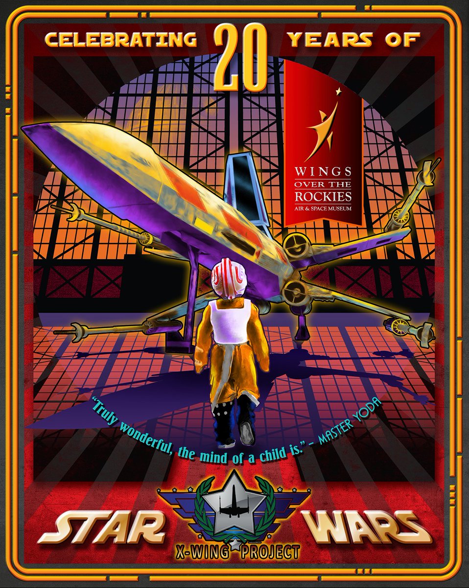 XWingProject's tweet image. First 400 families thru the doors at @wingsmuseum for May 4th will get this amazing limited print for free. Artist Cory Gray will be on-hand to sign them (Instagram @ thegraydomain)