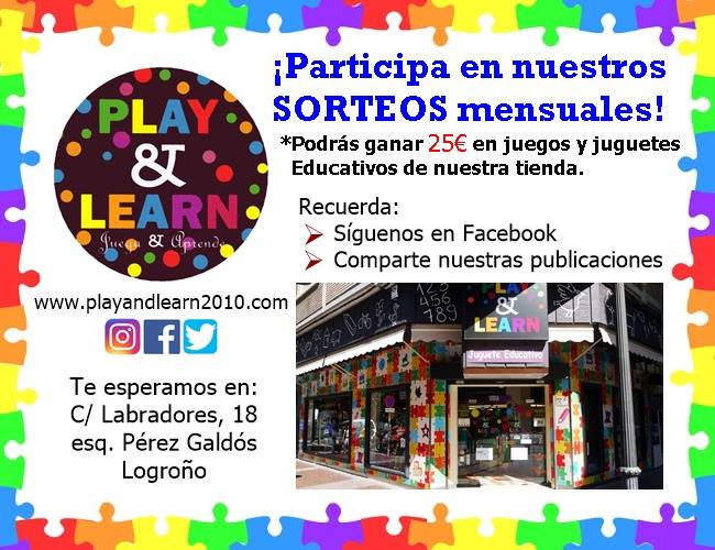 juegayaprende's tweet photo. Participa en nuestros Sorteos mensuales en Facebook y podrás ganar 25€ en juegos y juguetes Educativos de nuestra tienda.
https://t.co/iY0vHWOmsT
#SorteoenFacebook #JugueteEducativo # 25€enjuguetes # #Regalo #Niños #JuegayAprende #TiendaOnLine #Logroño https://t.co/kQfZZU711e