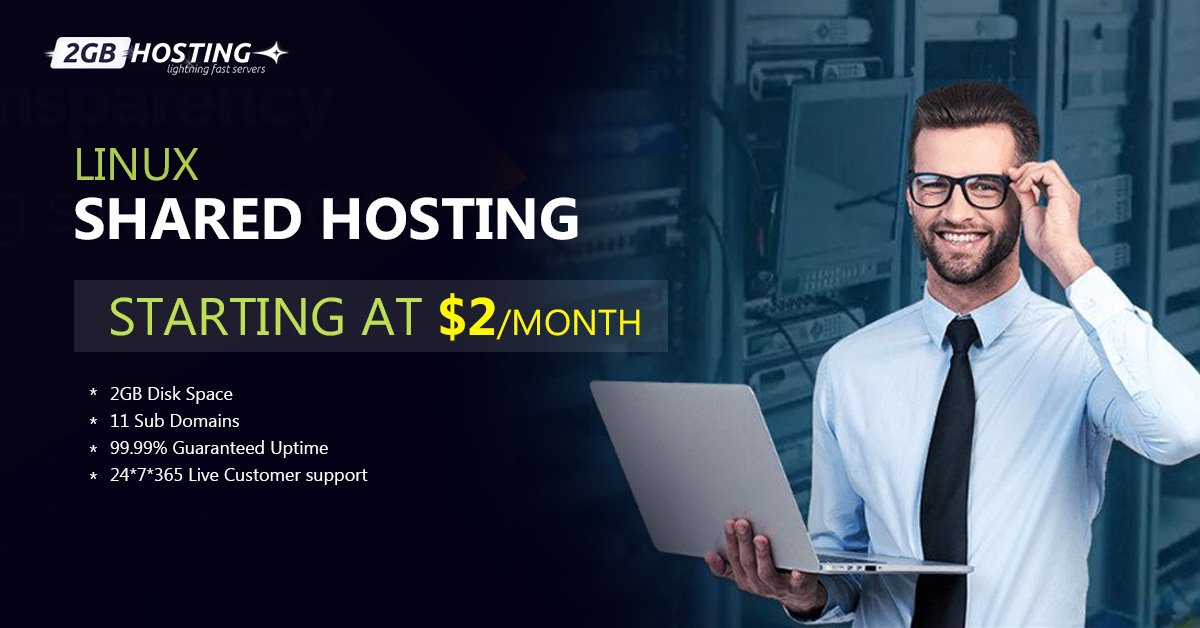 2gbhosting's tweet image. We offer the most flexible and affordable Linux Shared Hosting Plans.
For more information,click the link below -
2gbhosting.com/linux-shared-h…
#2gbhosting #SharedHosting #LinuxSharedHosting