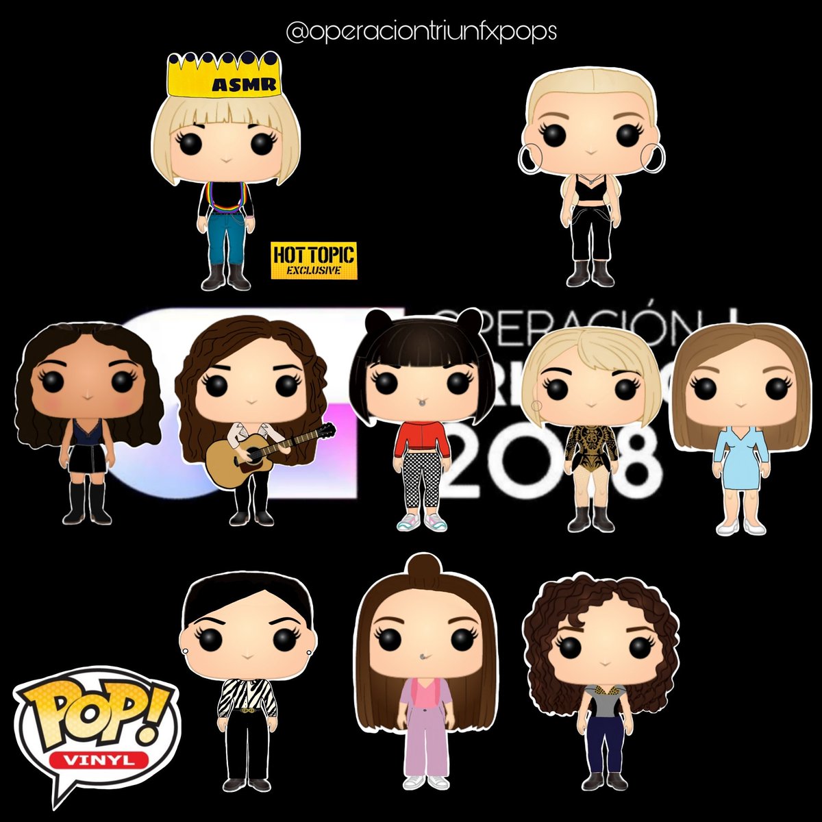 otriunfxpops's tweet photo. Diseño línea de Funko Pop de las chicas de OT 2018 🎼❤️ @albarecheot2018 @mariaot2018 @africaot2018 @juliaot2018 @natalialot2018 @mariliaot2018 @martaot2018 @sabelaot2018 @noeliaot2018 ✨ #ot2018 #operaciontriunfo2018 #funkopop @OriginalFunko https://t.co/yEmGA11fhl