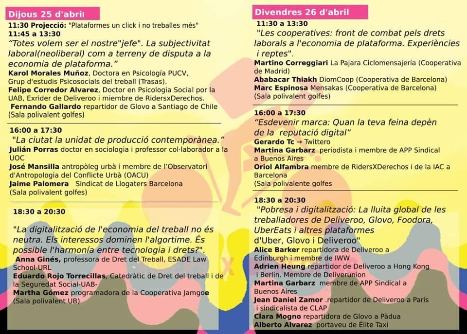 CollectiuRonda's tweet photo. “El meu ‘jefe’ no és un algoritme”

Avui i demà, #riders de tot el món s’apleguen a Barcelona per debatre sobre el present i futur de les relacions laborals en el marc de la (mal)anomenada economia col•laborativa convidats per @ridersxderechos. Són temps d’alternatives👇🏼👇🏼 https://t.co/yl9waGKi7O