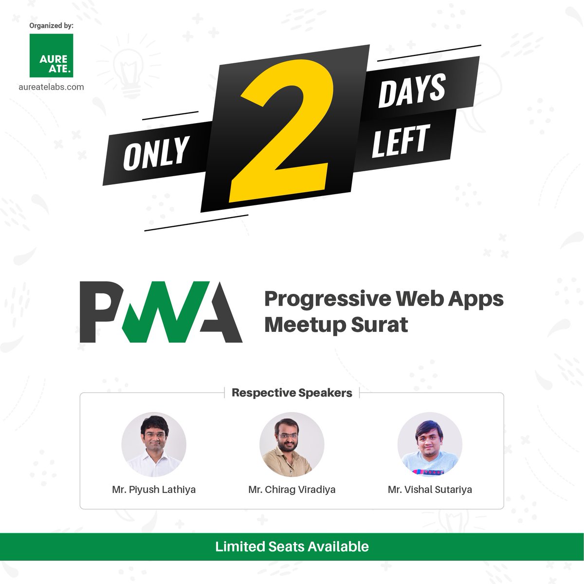 aureate_labs's tweet photo. Hurry Up !! Just 2 Days Left For PWA Meetup-Surat. Register Now.
https://t.co/6szZC6Yt2l
#pwa #technologymeet #meetup #community #friends #networking #meet #fun #business #event #tech #weekend #team #surat #repost #coworking https://t.co/Q0ltaARL9q
