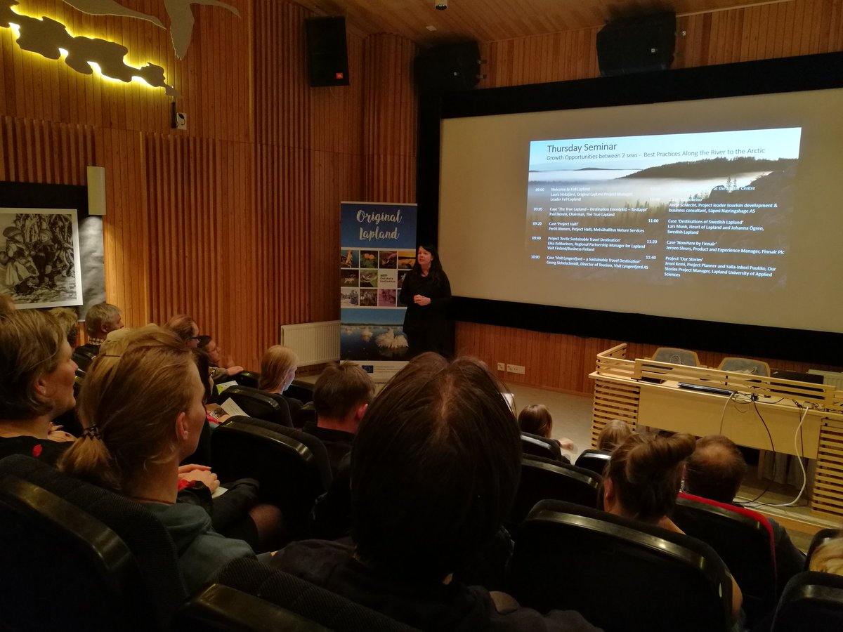 lapinmaaseutu's tweet photo. Welcome to Fell Lapland! Laura Hokajärvi avaa Original Laplandin seminaarin Hetassa. Tupa täynnä matkailun parissa työskenteleviä Suomesta, Ruotsista ja Norjasta. #lappi #matkailu #maaseutufi https://t.co/lTLR35epvg