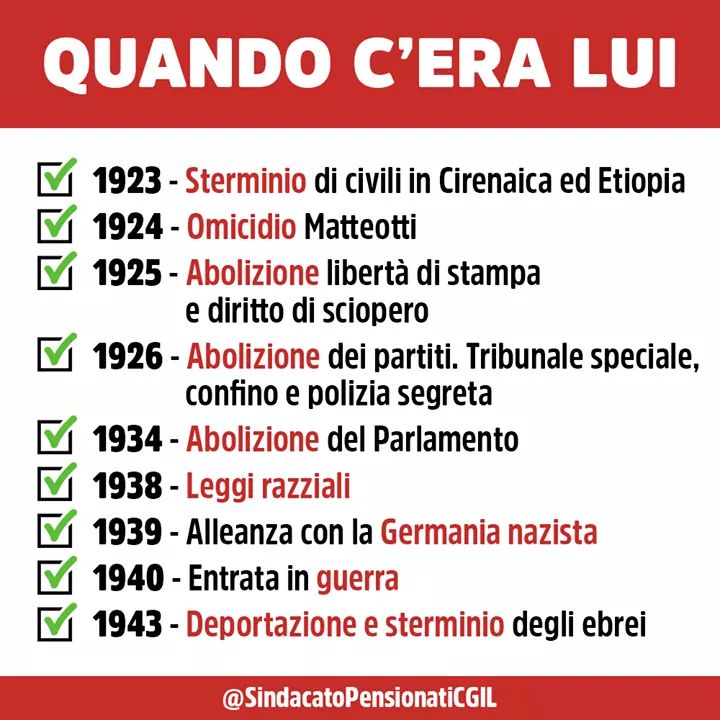 sindacosasso's tweet photo. Cosi x chiarire perché si festeggia il 25 Aprile @pdnetwork https://t.co/vQ2ReZycYL