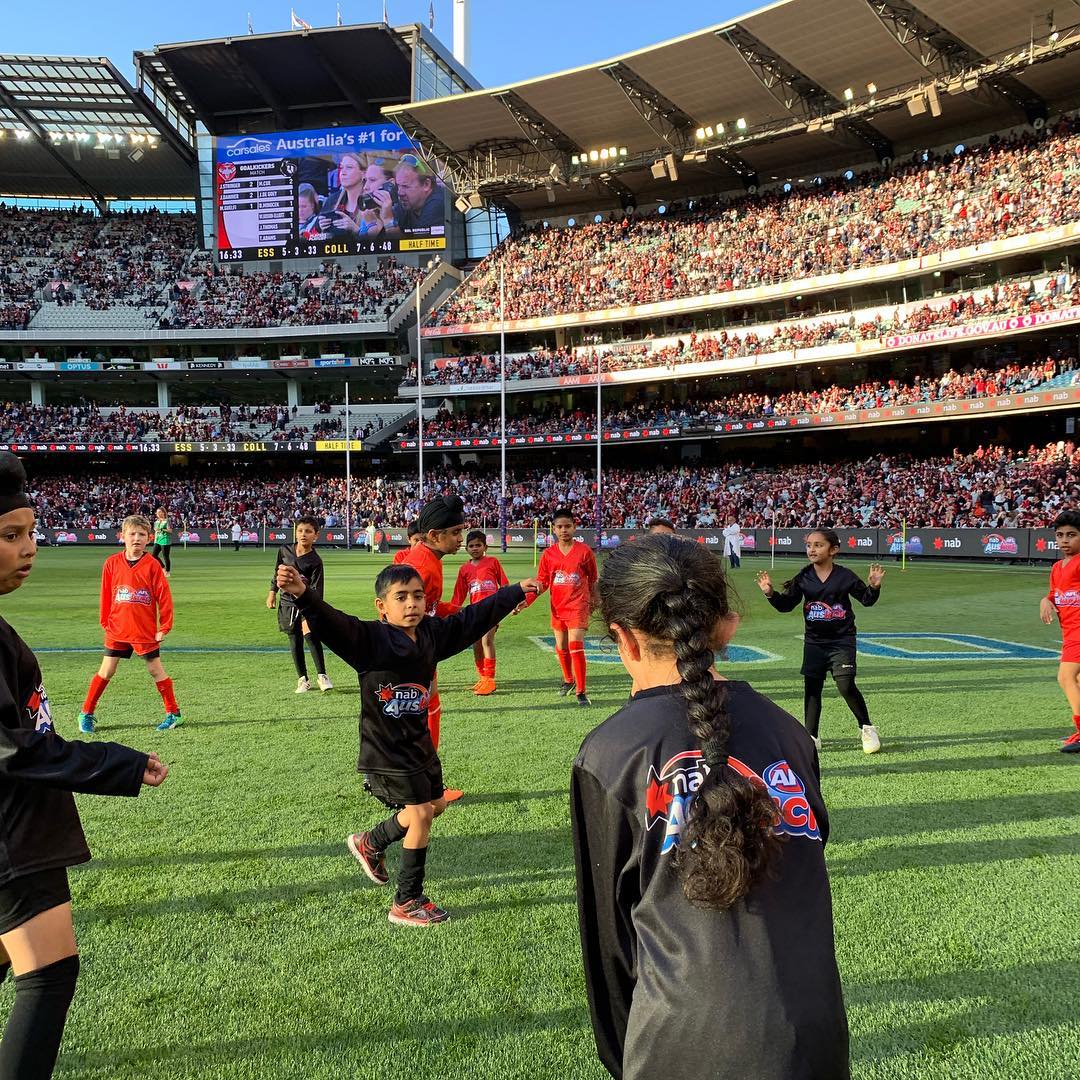 An incredible honour for our NAB AFL Auskick stars to play at half time on Anzac Day, where we remember all of those who have served our country. 
#NABAFLAuskick #AFLDonsPies #AFL #MomentsMadeByAuskick