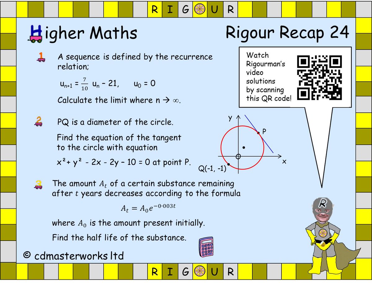 RigourMaths's tweet photo. Only 7 days til #HigherMaths exam 2019. Try todays #RigourRecap 24. Click here to view the video solutions; https://t.co/UUsdTdahZS and use our Online Learning portal to revise any questions answered incorrectly; https://t.co/15lufxbg0n. You can subscribe on this page too!🥉🥈🥇 https://t.co/OTDiKn662m