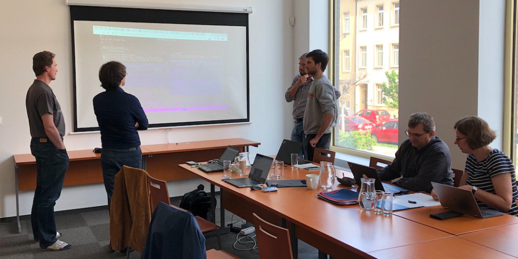 elexis_eu's tweet photo. Hacking away at the first #lexonomy hackathon in Brno, with the aim to improve ELEXIS tools for #lexicographers. More #hackathons likely to follow! @SketchEngine @SimonKrek @IztokKosem @ivdnt https://t.co/jhHDPgW9rZ