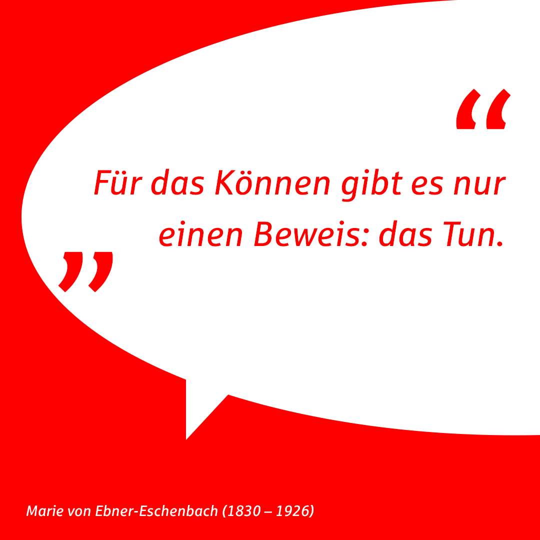 SparkasseMB's tweet photo. Auch wenn der erste Schritt bekanntlich der schwerste ist – ohne ihn funktioniert es nicht 😉💪 #Quotes #positiv #Zitate #Lebenseinstellung #EbnerEschenbach #undlos https://t.co/fuAOW1ZP2T