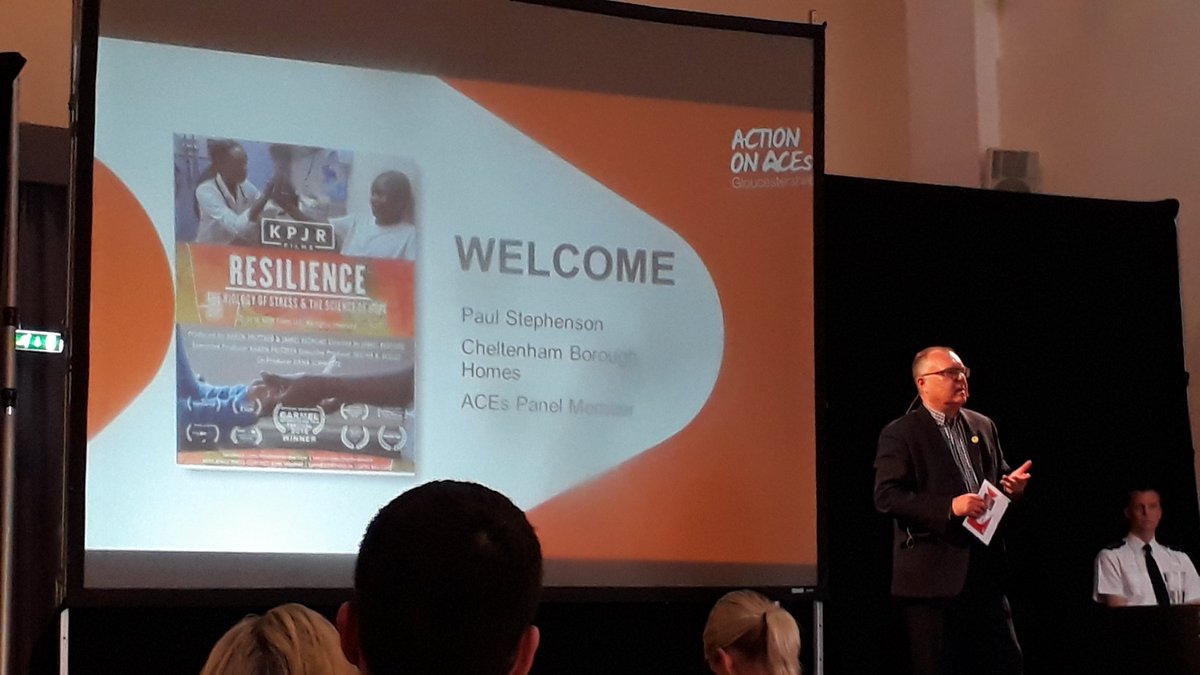 Paul Stephenson introducing the screening of @DocResilience as part of the @ActionOnAces session this morning, talking about the work of the #ACEsPanel and how 'hope' drives everything we do in the county to tackle #ACEs #ActionOnACEs #StrongerFamilies #Resilience