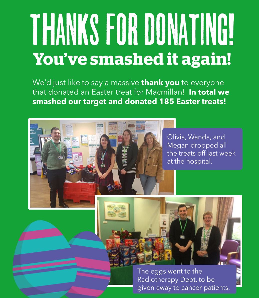 We hope you had a eggcellent #Easter!! We wanted to share with you all how proud we are to have supported our new #charity partner <a href="/macmillancancer/">Macmillan Cancer Support</a>. Well done to everyone involved! #backtowork #TuesdayThoughts #TuesdayMotivation