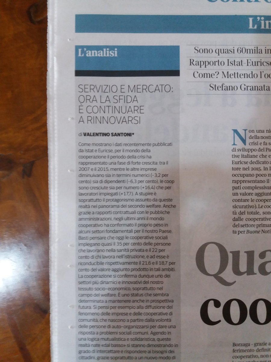 valen_santoni's tweet image. Questa mattina c'è un mio articolo all'interno di @CorriereBN (inserto del @Corriere) dedicato all'#innovazione nel #TerzoSettore e nel mondo #cooperativo. A fianco trovate l'indagine di @Secondowelfare, curata da me, @lorenzobandera e @elicibinel