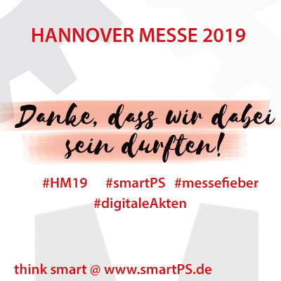 smartPS_GmbH's tweet photo. Wir zählen rund drei Wochen nach der HANNOVER MESSE 2019 und unser Zwischenfazit ist positiv 👍⭐😀Unsere Eindrücke haben wir in einem Kurzbeitrag festgehalten. Lest mehr hierzu unter: https://t.co/7eu2j6iR66.
#smartPS #HM19 #Danke #messefieber #digitaleAkten #BiszumnächstenMal https://t.co/xUlVX6RSUZ