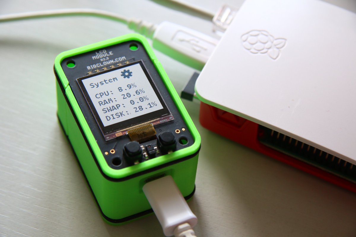 hubmartin's tweet photo. Use @BigClownLabs LCD Module as a graphical terminal to show system status or video on your #RaspberryPi https://t.co/P04W7Ea7dh @Hacksterio @Raspberry_Pi https://t.co/pjQPvuTruY
