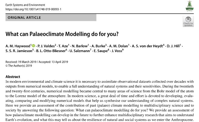 Check out our new paper “What can palaeoclimate modelling do for you?”

OA link: rdcu.be/bykP5