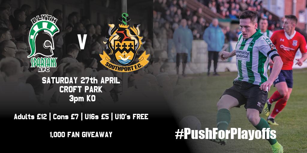 The biggest league game in the club's history!

RT and share to get as many people to Croft Park this Saturday as we can possibly manage.

#PushForPlayoffs #AlunsGreenandWhiteArmy 
#HowayBlyth