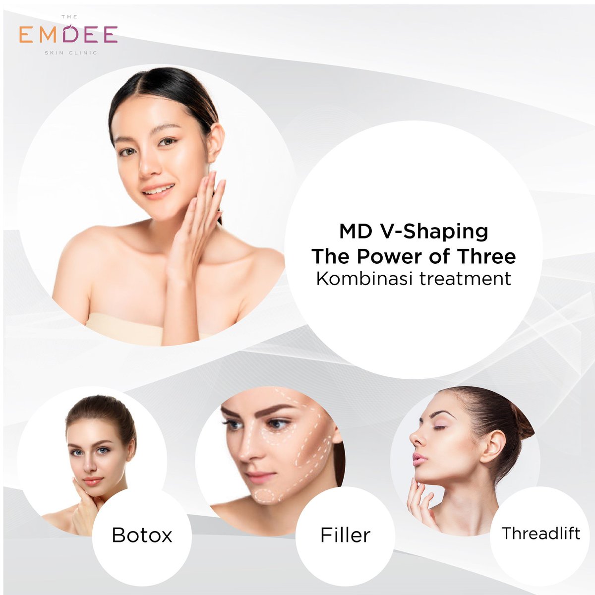 emdeeclinic's tweet photo. Wujudkan wajah tirus impianmu bersama Emdee Clinic. Dengan mengkombinasikan 3 jenis treatment, “MD V-Shaping” ini akan membantu Emdeers memiliki wajah tirus dan bebas dari kerutan.
.
Kunjungi klinik kami untuk mengetahui lebih jelas 😊 https://t.co/Z63nAIxxtS