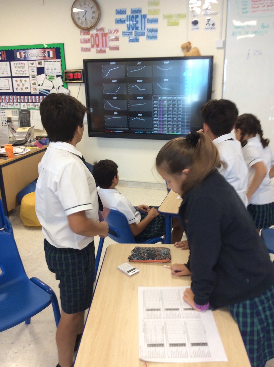 JPS_Year6's tweet photo. In #JPS6E the children are being stockbrokers, looking at how events can shape the fortune of companies and the ethics of business. #JPS_CC https://t.co/h9Hu2dxaat