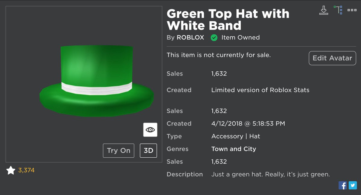 All Roblox Banded Top Hats