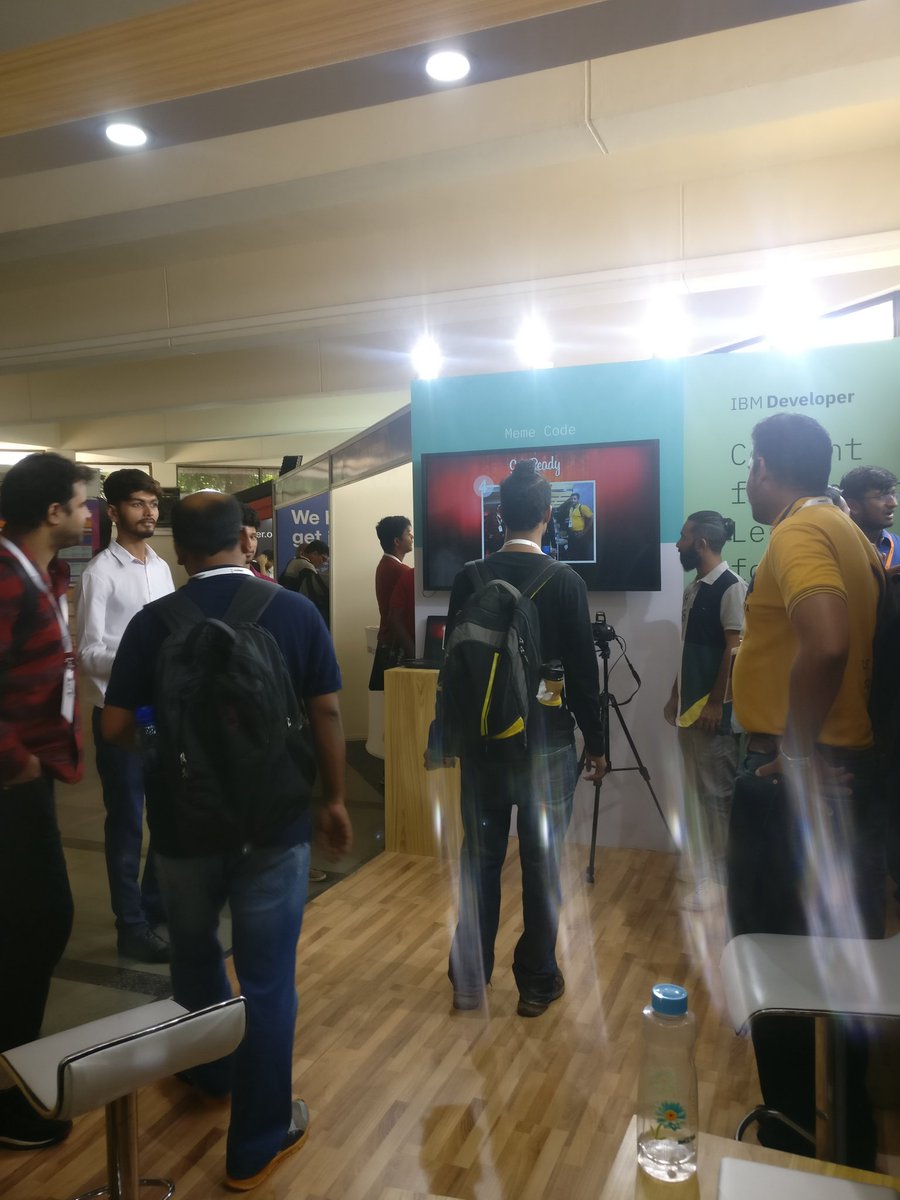 smalathi's tweet image. It's all happening at the #ibmbooth at #gids19 #memecode #IBMDeveloper #buildsmart #CallforCode @priyamallya @soumitralimaye @deepalinaair @Anjali2806 @nsobti25 @S_Bhuvana