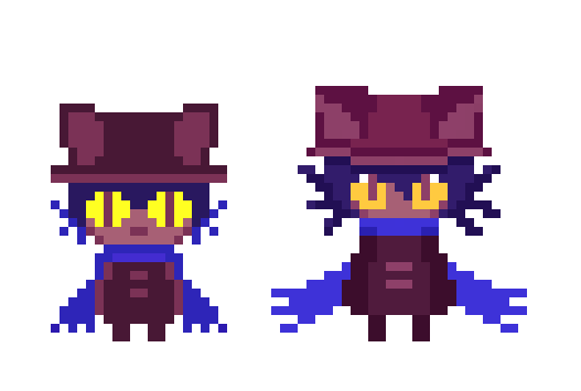 (just for fun) I feel like this is the Niko sprite I would've made today... the original (on the left) was made almost 5 and a half years ago!